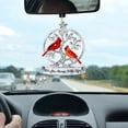 thumbnail image 2 of Cardinal "Always with You" 2D Acrylic Keepsake Ornament, Red Bird Remembrance Hanging Decor, Sympathy Gift for Loss of Loved One, Mom Dad Christmas Memorial Car Hanger 2PACK, 2 of 6