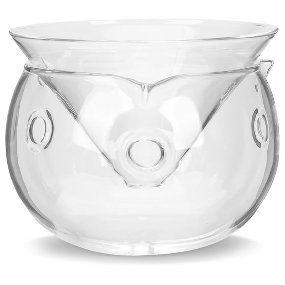 1 Set of Glass Cocktail Bowl Novelty Salad Bowl Dish with Ice Chamber Container