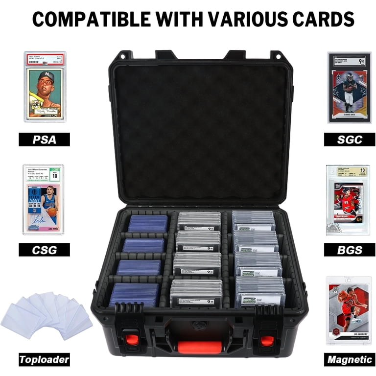 graded trading card box Dropship Magnetic Leather Case Storage For BGS PSA Sports Cards to Sell Online at a Lower Price Screw Holders Graded Trading Card Storage Box