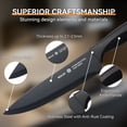 thumbnail image 4 of NULAS Knife Set, 15-Piece Kitchen Knife Set with Block, Self-Sharpening, Dishwasher Safe Knives & Anti-Slip Handles (Black), 4 of 8