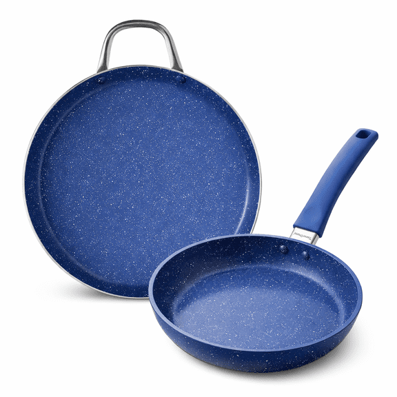 Comal Azul 30cm + Sartén 20cm Azul Antiadherente FLAVORSTONE 2 piezas