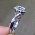 thumbnail image 3 of GKNET Fashion 925 Sterling Silver Rings Women Crystal Zircon Heart Rings Size 6-10-9, 3 of 6