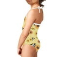 thumbnail image 4 of FOR U DESIGNS Sunflower Cow Halter Neck Swimsuit for Beach Wear Dance Ballet Gymnastics Leotard Training Bodysuit Yellow One Piece Bathing Suits for Kids Teens 5-6, 4 of 6
