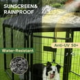 thumbnail image 3 of Abba Patio Outdoor Dog Kennel 4ft x 4ft x 4.8ft w/ Waterproof Cover and Lockable Gate, Black, 3 of 6