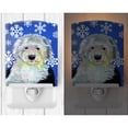 thumbnail image 2 of Caroline's Treasures LH9306CNL Old English Sheepdog Winter Snowflakes Holiday Ceramic Night Light, 6x4x3", multicolor, 2 of 2