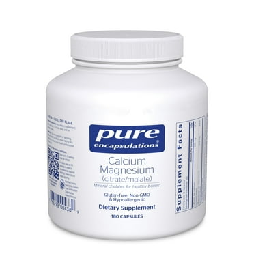 Pure Encapsulations Calcium Magnesium (Citrate/Malate) | Supplement to Support Bone and Cardiovascular Health* | 180 counts