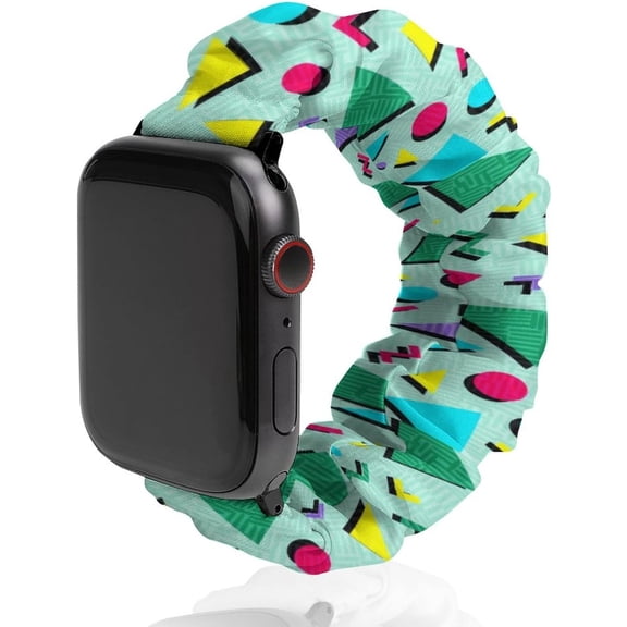 Retro Vintage 80s 90s Fashion Style Compatible with Apple Watch Band 38mm 40mm 42mm 44mm Women Men, Soft Silicone Sport IWatch Bands Replacement Strap Compatible for IWatch Series 7 6 5 4 3 2 1 SE