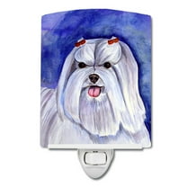 Caroline's Treasures 7108CNL Maltese Ceramic Night Light, 6x4x3", multicolor