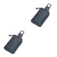 thumbnail image 4 of Sonducket Cartera de cuero vintage Llavero escolar Llaves de coche Monedero de almacenamiento Moda Moneda suave Tarjeta de crédito Recibo Bolsa Azul oscuro 2Conjunto, 4 of 6