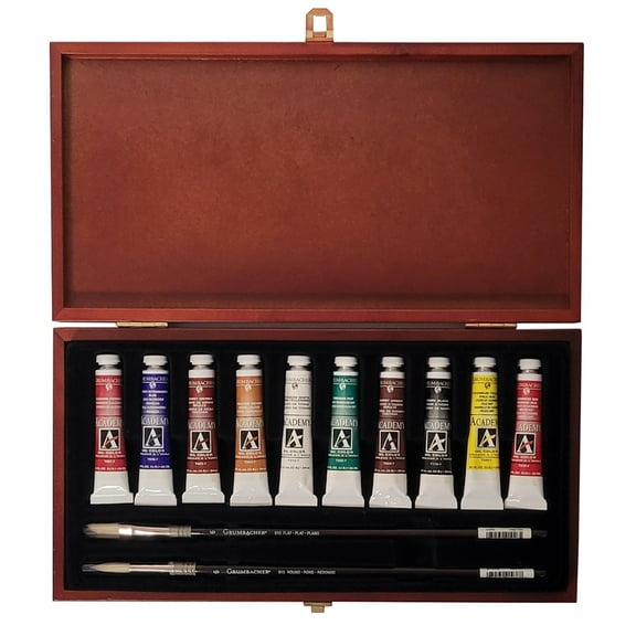 Grumbacher® Academy® Oil Wood Box Set, 13 pcs