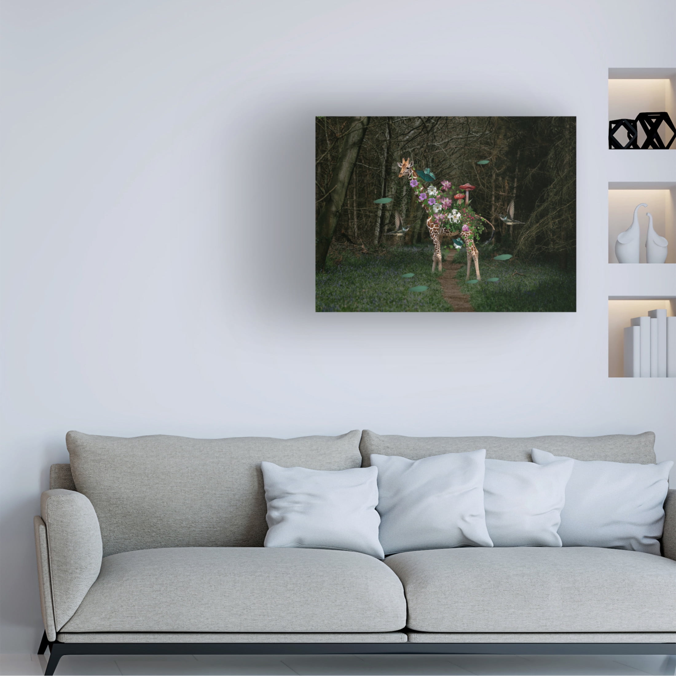 Trademark Fine Art Salome Zhividze Giraffe Canvas Wall Art