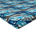 thumbnail image 2 of Ambesonne Abstract Fitted Sheet, Modern Art Stripes, Twin Size, Grey Blue White, 2 of 3