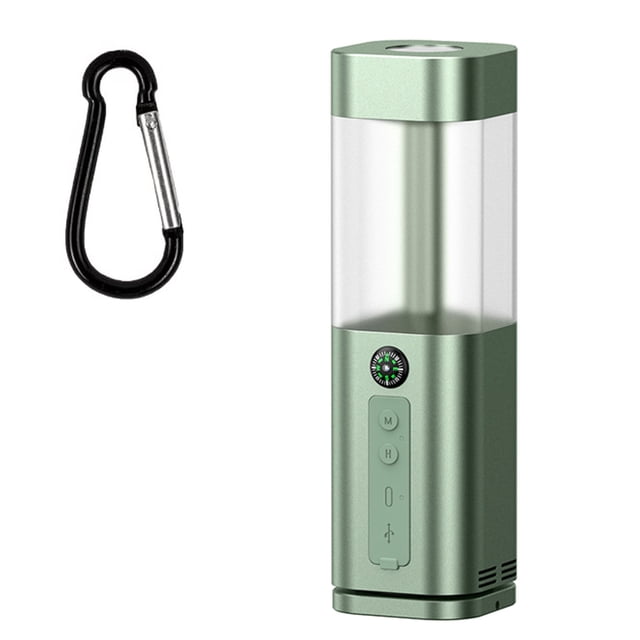 5-in-1 LED Camping Lantern with 4 Light Modes,Compass,Flashlight, 10000mAh Power Bank Perfect for SOS Emergency, Home Use, Backyard, Patio, Outdoor Camping IPX5 Waterproof Tent Light (green)