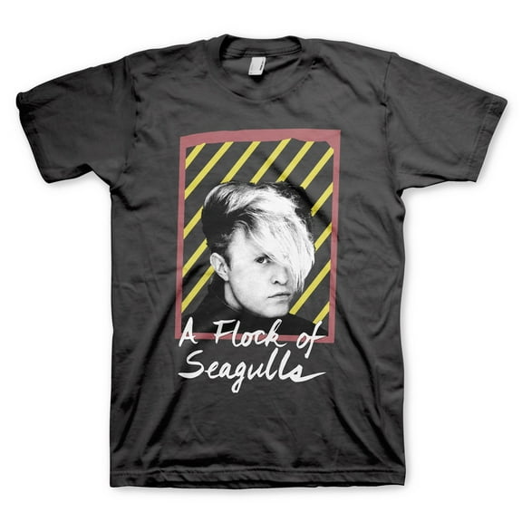 Men's A Flock Of Seagulls Neon T-shirt Medium Black