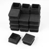 Uxcell 28mm x 28mm End Caps Cover Square Tubing Tube Insert Black 24 Pack