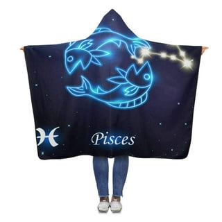 Pisces Gifts, Pisces Zodiac Blanket 60X50, Pisces Zodiac Gifts for Women  Moon Constellation Throw Blanket Astrology Decor Witchy Pisces Birthday Gifts  Gothic Soft Blanket 