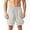 White, variant on Mens Athletic Shorts Diagonal Cut Embroidery Lightweight Straight Leg 5 Inch Inseam