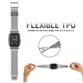 thumbnail image 4 of Tekcoo Crystal Clear iWatch Band Strap with Rugged Bumper Case Accessories fits for Apple Watch 38mm 40mm 42mm 44mm 41mm 45mm, iWatch Series SE/7/6/5/4/3/2/1 -Black, 4 of 10