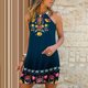 thumbnail image 2 of Vestido sin mangas con estampado de cuello colgante de metal a la moda informal de verano para mujer Pompotops  ghjkhdj1798, 2 of 5