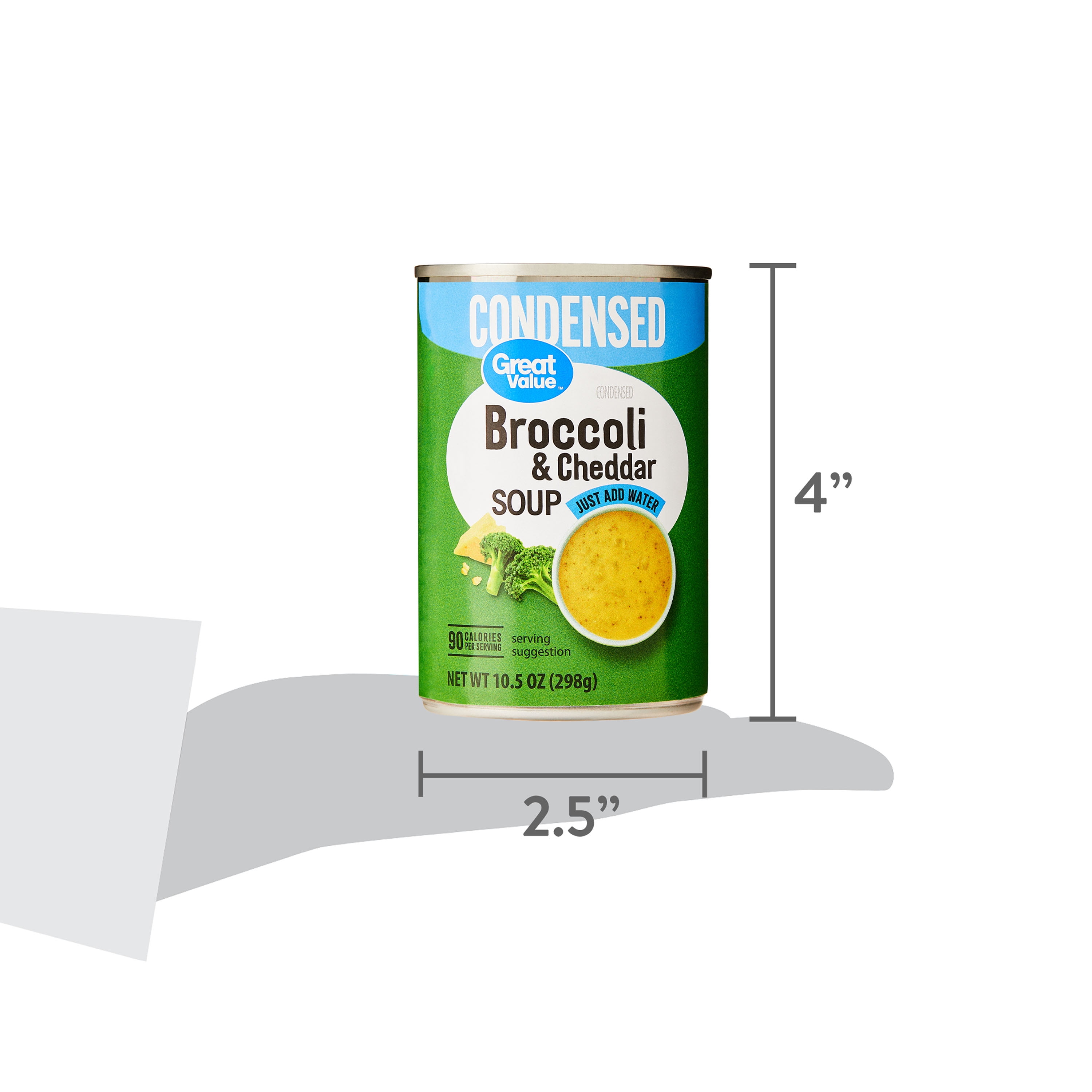 Great Value Broccoli & Cheddar Condensed Soup, 10.5 oz Can
