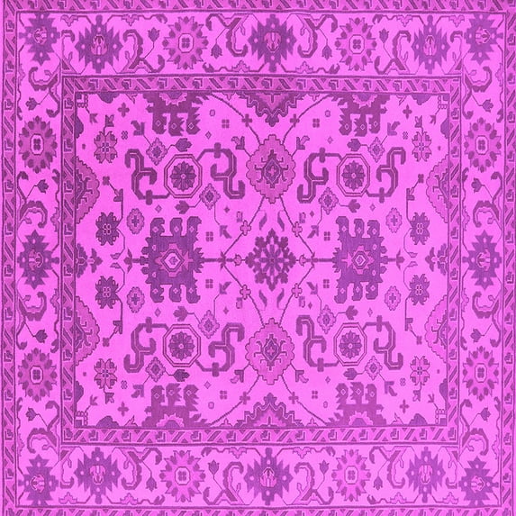 Ahgly Company Indoor Square Oriental Pink Traditional Area Rugs, 5' Square