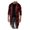 Red, variant on Joernso Autumn Fashion Men Plaid Print Long Sleeve Causal Hooded Shirt Coat Outwear