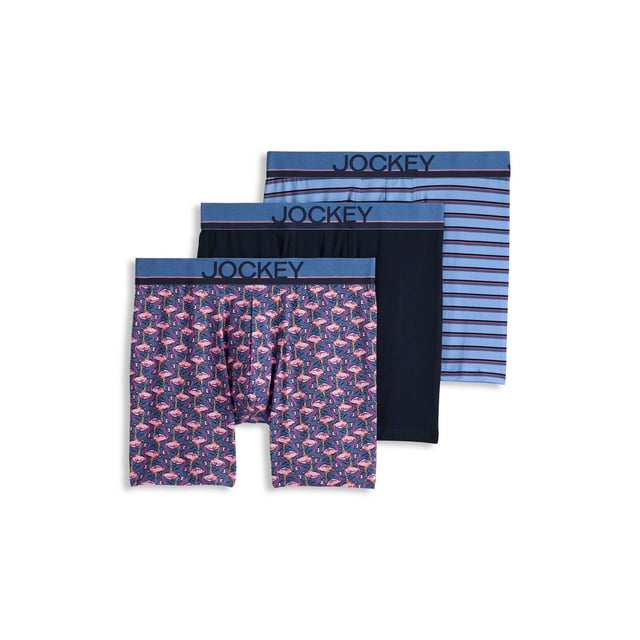Jockey Men's True Style 6" Boxer Brief - 3 Pack