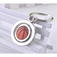 thumbnail image 2 of 1 llavero giratorio de baloncesto 3D/regalo de baloncesto. Rojo Verde, 2 of 5