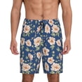 thumbnail image 3 of Lsque Flower Mens Sleep Pajama Shorts,Short Pajama Pants, Cotton Ultra-Soft Knit-Small, 3 of 9
