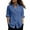 Blue, variant on Womens Blouses & Shirts Solid Color Long Sleeve Button Open Loose Casual Daily Fashion Top