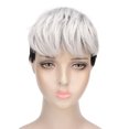 thumbnail image 4 of Short , Heat Resistant Breathable Grey Male   For Daily, 4 of 8