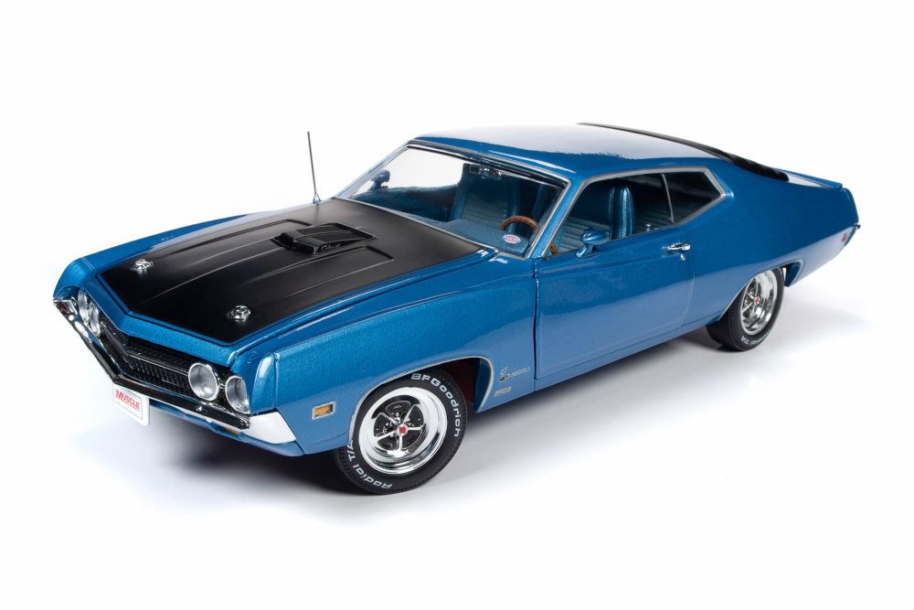 オートワールド 1/18 1970 フォード トリノ コブラ 1/18 Auto World 1970 Ford Torino Cobra Medium Blue Metallic