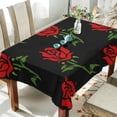 thumbnail image 4 of GZHJMY Rose Flower Tablecloth, Rectangle Waterproof Washable Polyester Table Cover for Picnic Dinner Holiday Party Decor, 60 x 108 Inch, 4 of 7