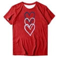 thumbnail image 6 of Otvok Women's Heart Print Day Plus Size Round Neck Short Sleeve Spring/Summer Base Layer T-Shirt, 6 of 6
