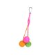 thumbnail image 5 of Pelota de sisal para gatos con cuerda larga, con sonido de campanilla, juguete para gatos, PP resistente. rosa naranja verde, 5 of 9