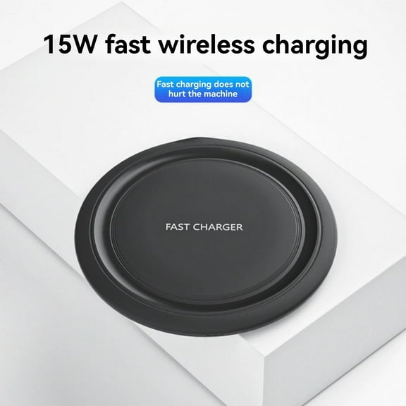 SHANLIDA 15W fast wireless ultra-thin charger, suitable for iPhone and Android phones, supports all QI phones, inductive charging