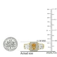 thumbnail image 5 of Dazzlingrock Collection 4.80 Carat (ctw) 18K Citrine & White Cubic Zirconia CZ Bridal Engagement Ring, Yellow Gold, Size 5, 5 of 6