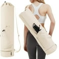 thumbnail image 4 of Yoga Mat Bag with Water Bottle Pocket and Bottom Wet Compartment, Multi-functional Fitness Carrier for Gym and Travel, Waterproof Storage Tote, Black B#008 Green, 4 of 6