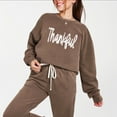 thumbnail image 5 of Thankful Cursive Distressed - Women's Lightweight Garment Dyed Sweatshirt, 5 of 11