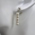 thumbnail image 6 of Creamy FW Pearls Sterling Silver Drop/Dangle Post Earrings | 1 " Long| White |, 6 of 9