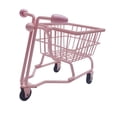 thumbnail image 4 of Mini carrito de compras, mini cesta de almacenamiento, modelo de carrito, lindo accesorio de fotografía. rosa, 4 of 9