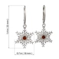 thumbnail image 3 of Sterling Silver and Baltic Amber French Leverback  Amber Snowflake Earrings, 3 of 6