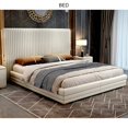 thumbnail image 1 of Modern leather bed simple double bedroom and home light luxury furniture hotel model room 1.8M/1.5M soft bed My Lux Decor Round, 1 of 9