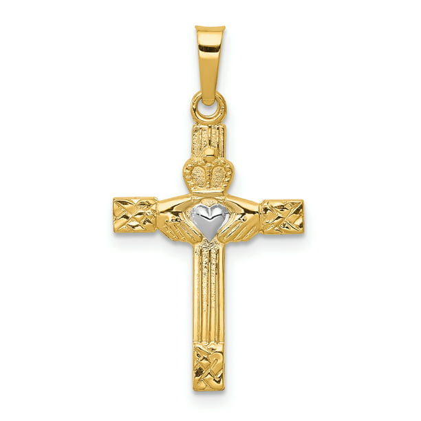 IceCarats - 14k Yellow Gold Irish Claddagh Celtic Knot Cross Religious ...