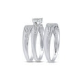 thumbnail image 3 of AFFY White Natural Diamond Engagement & Wedding Trio Bridal Ring Set In 10k White Gold (0.5 Cttw), 3 of 6