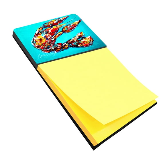 Carolines Treasures Lucy the Crawfish in blue Sticky Note Holder Large multicolor