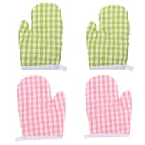 MRLESS Set of 4 Kids Oven Mitts Gloves for Baking and Cooking, Kitchen Safety Gloves, Anti-Scald Insulated Oven Mitts