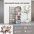 thumbnail image 4 of SHIQI-10 Tier Metal Shoe Rack,Shoe Shelf, 10 + 5 Tier Metal Shoes Rack for Entryway/Hallway/Closet/Bedroom,Shoe Rack Storage Organizer Shoe Rack Garage,Large Shoe Rack, 4 of 4