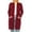 Burgundy, variant on Women's Casual Plus Size Long Sleeve Loose Fit Solid Open Cardigan with Side Pockets