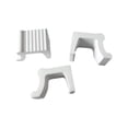 thumbnail image 2 of 3 Piece Pot Feet, Heavy Duty Plastic Plant Risers, Invisible Drainage Elevators for Indoor Outdoor Planters White, 2 of 6
